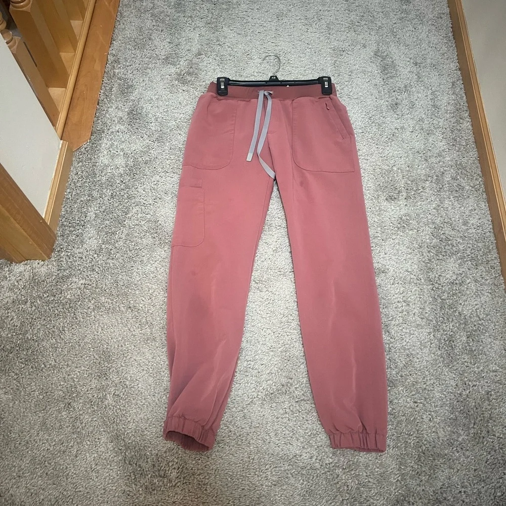 Mauve Taldora - Petite Skinny Jogger Scrub Pants - Picture 2 of 6